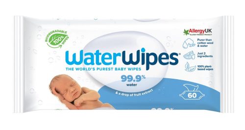 WATERWIPES Nedves törlőkendők, műanyagmentes 60 db