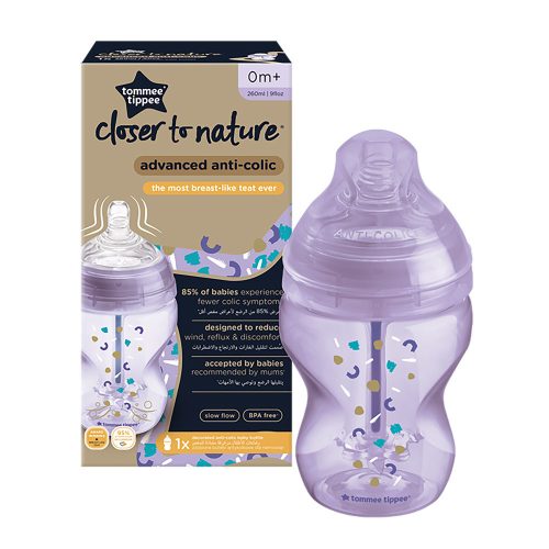 Tommee Tippee cumisüveg Advanced anti colic 260 ml lila