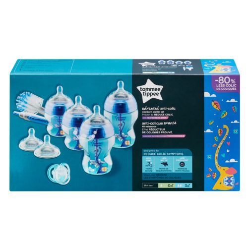 Tommee Tippee cumisüveg Advanced anti colic újszülött kezdõ szett kék