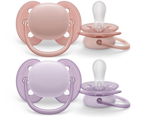 Philips AVENT SCF091/31 Játszócumi Ultrasoft Premium neutral 0-6hó lányos, 2 db