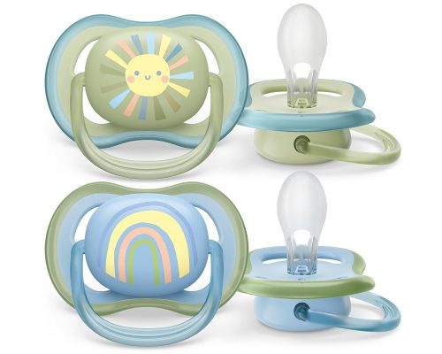 Philips AVENT SCF085/58 Játszócumi Ultra air Mintás 0-6hó fiús (szivárvány), 2db