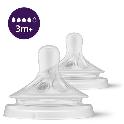 Philips AVENT SCY964/02 Natural Response etetőcumi 4 közepes átfolyás 3hó+, 2 db