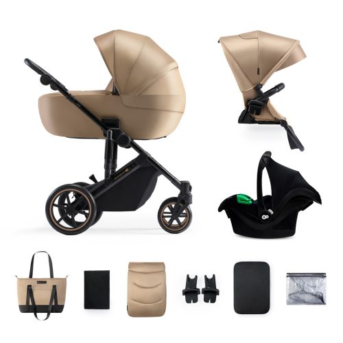 KINDERKRAFT SELECT Kombinált babakocsi 3in1  Prime 2 Sandrose Beige, Premium